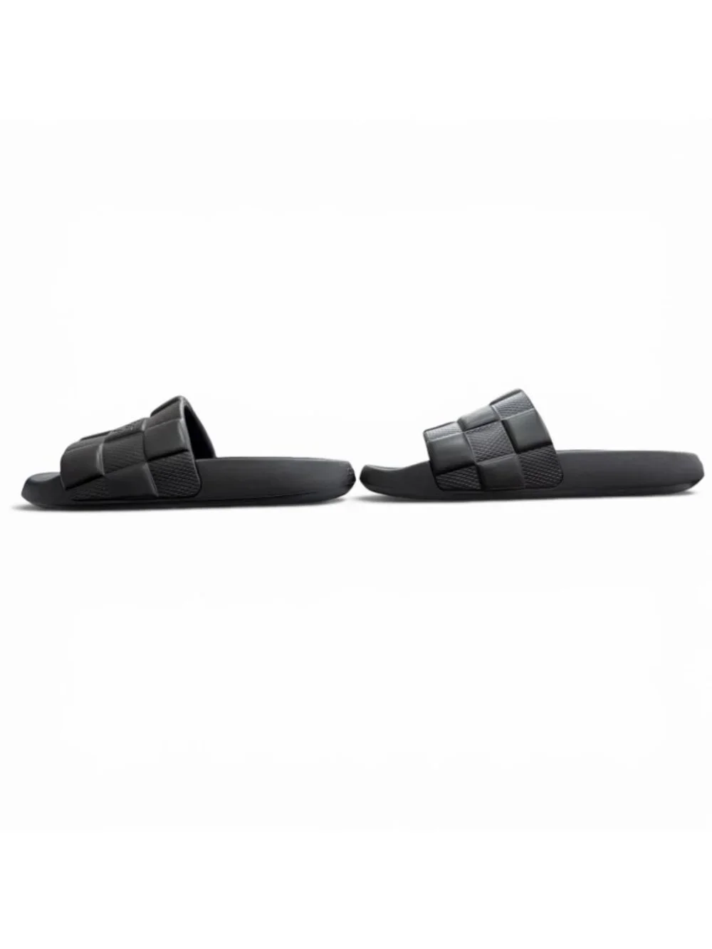 Louis Vuitton LV Waterfront Line Rubber Damier Slide Sandals Black 8